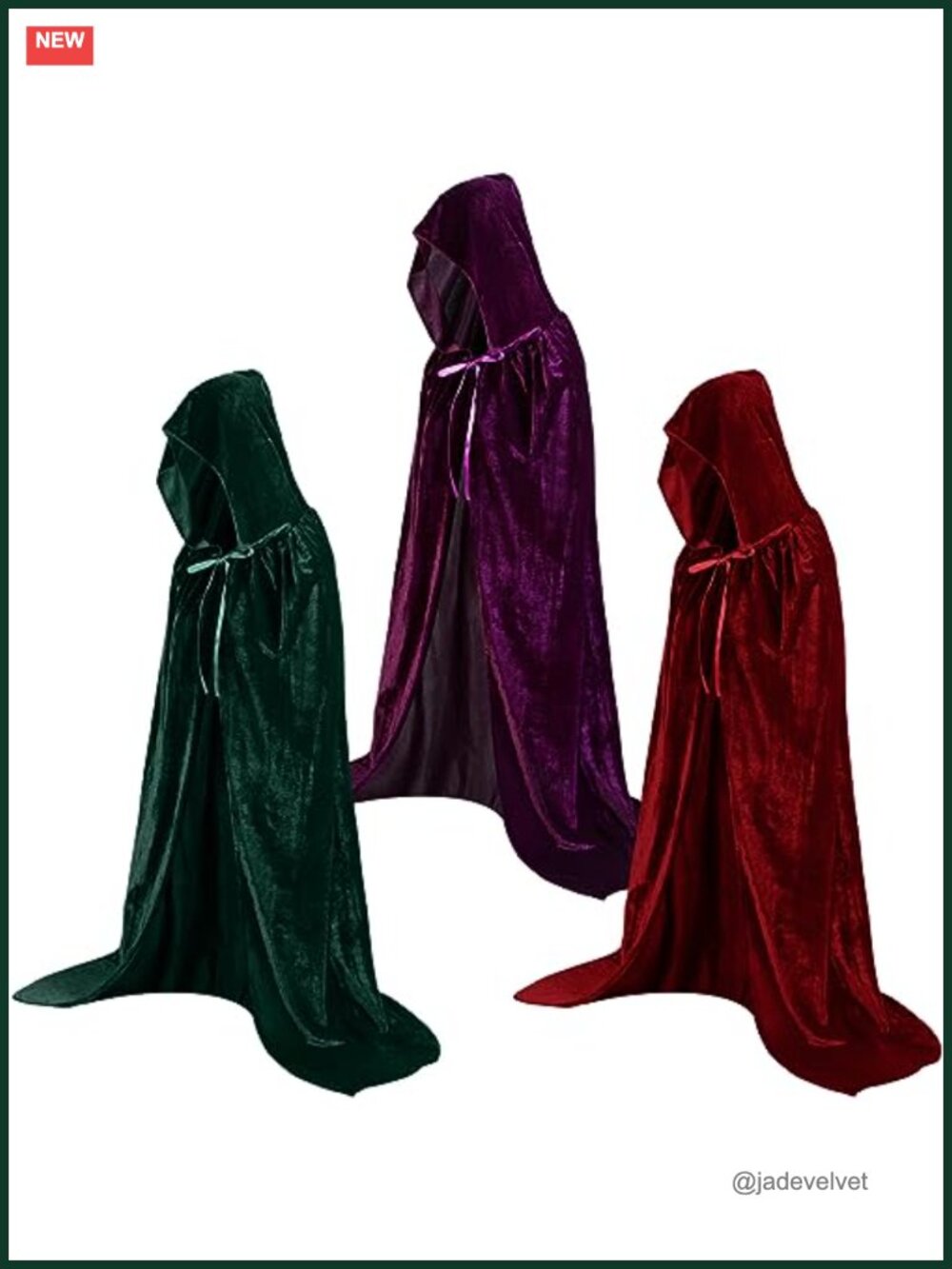 Hooded Cape Set Witch Sister Costume Cotton Polyester Cosplay